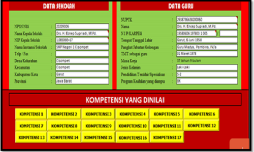 Aplikasi Instrumen Penilaian Kinerja Kepala Sekolah Tahun