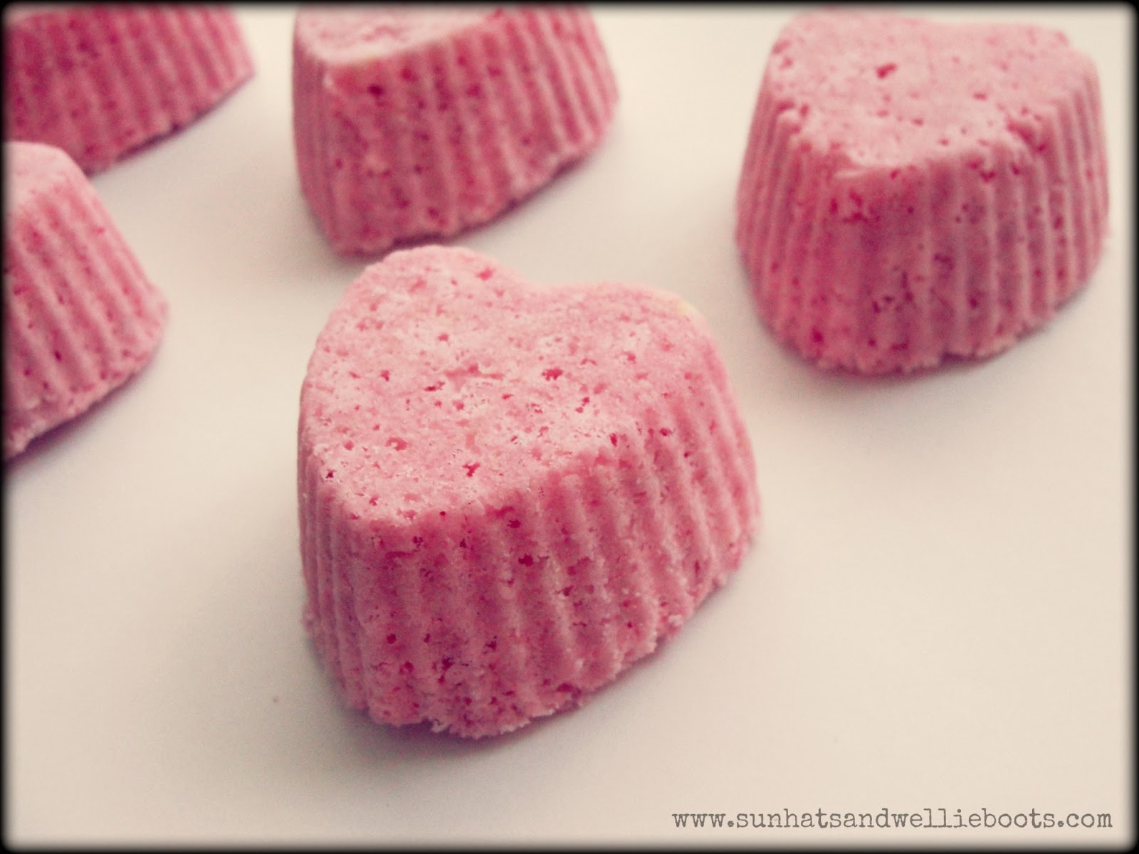 Sun Hats & Wellie Boots Homemade Heart Bath Bombs
