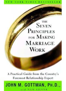 The Seven Principles for Making Marriage Work By  John M Gottman