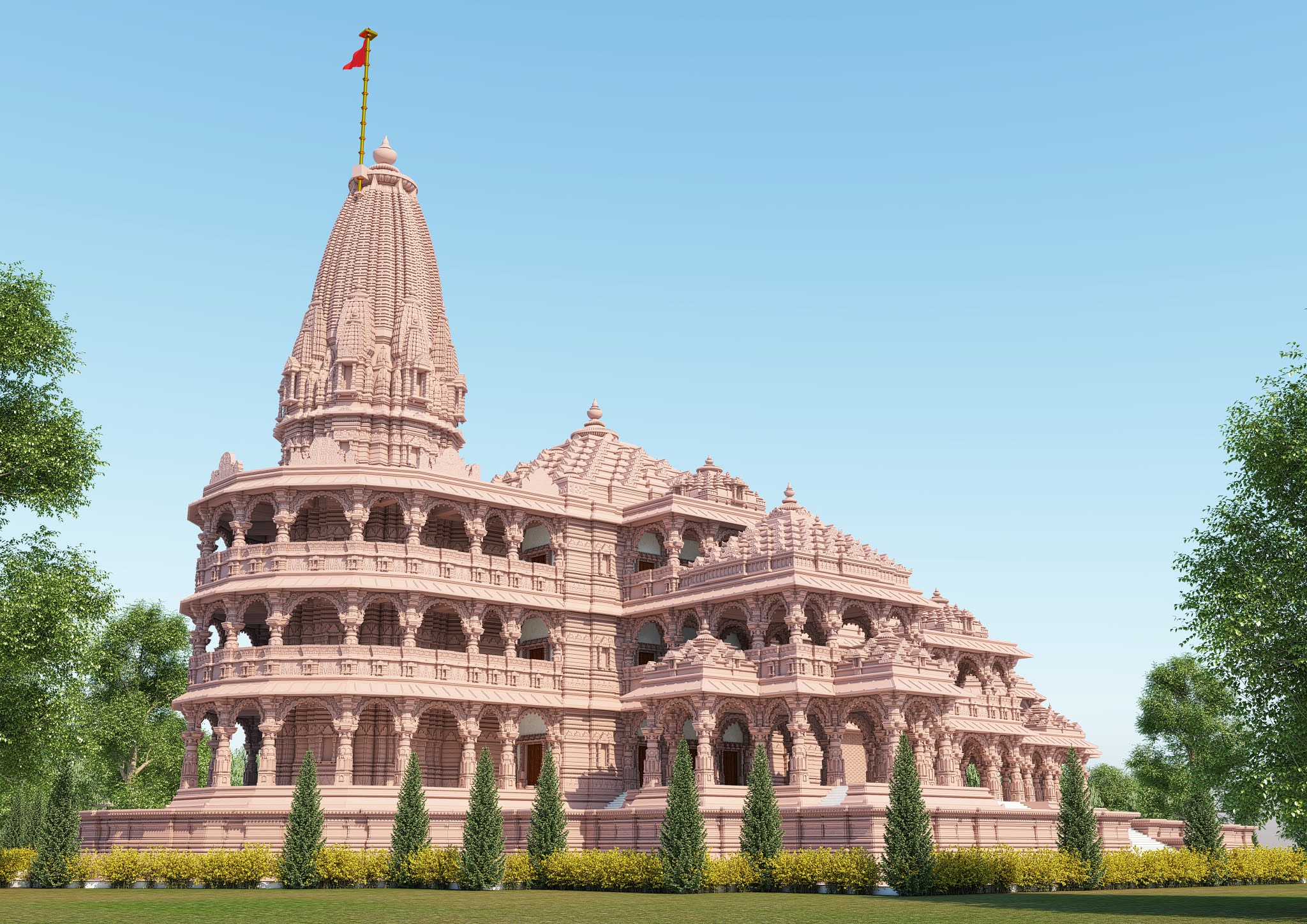 ram mandir 3D HD wallaper jai shri ram ~ raghav editor