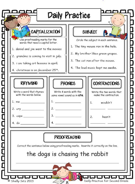 Second Grade Morning Work