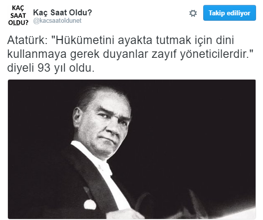 Atatürk'ün Din ve Devlet Hakkındaki Görüşü
