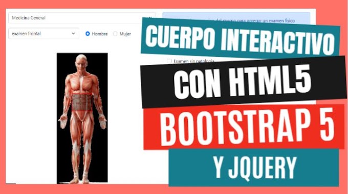 Cuerpo Humano Interactivo con html 5, bootstrap 5 y Jquery