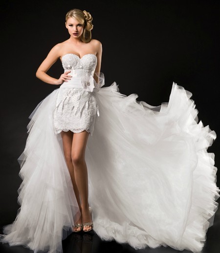 OK Wedding Gallery: Short Wedding Dresses Long Train
