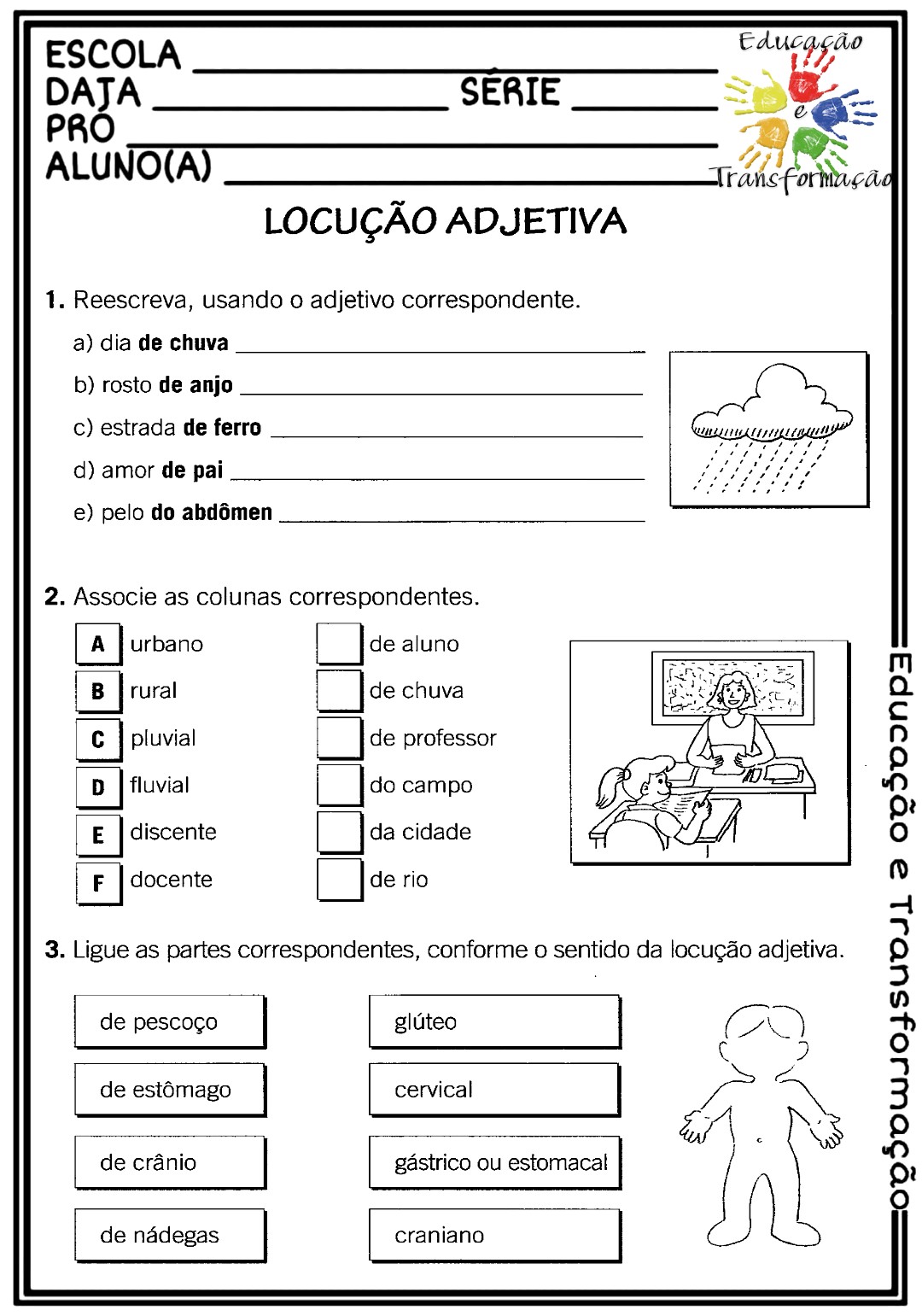 Atividade De Língua Portuguesa Para Trabalhar Os Adjetivos ~ Estante