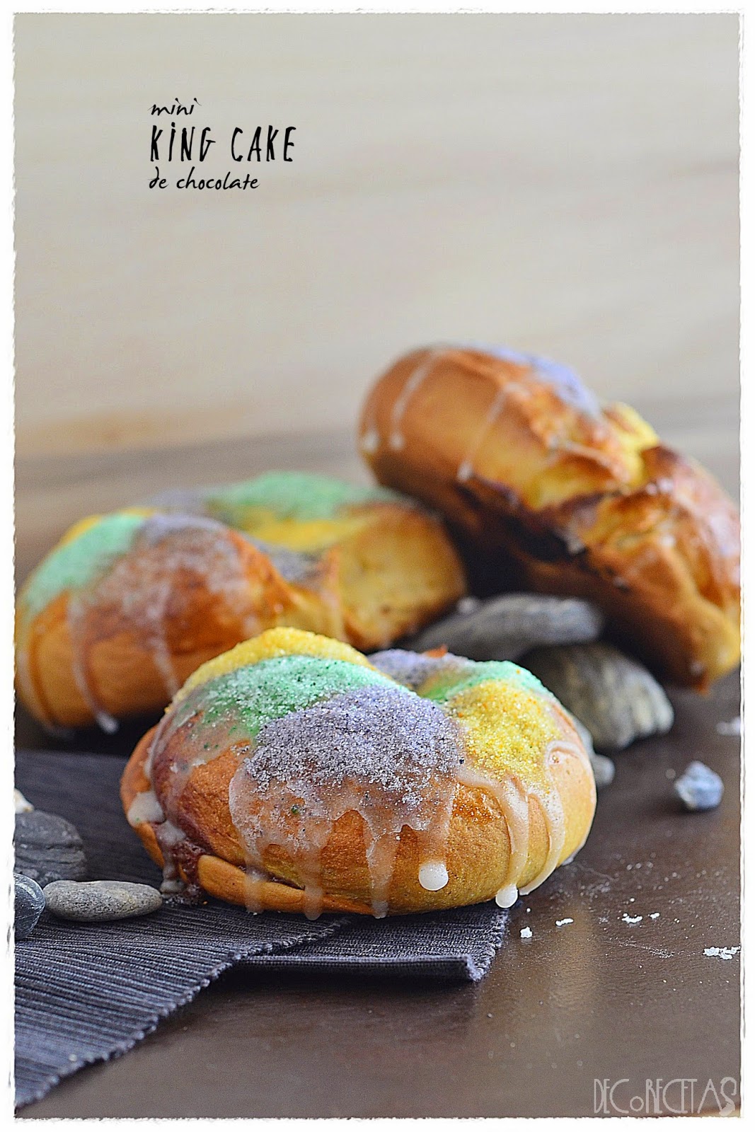 Mini King Cake de chocolate