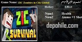 Zic Zombies in City Global Can ve Mermi +2 Trainer Hilesi İndir