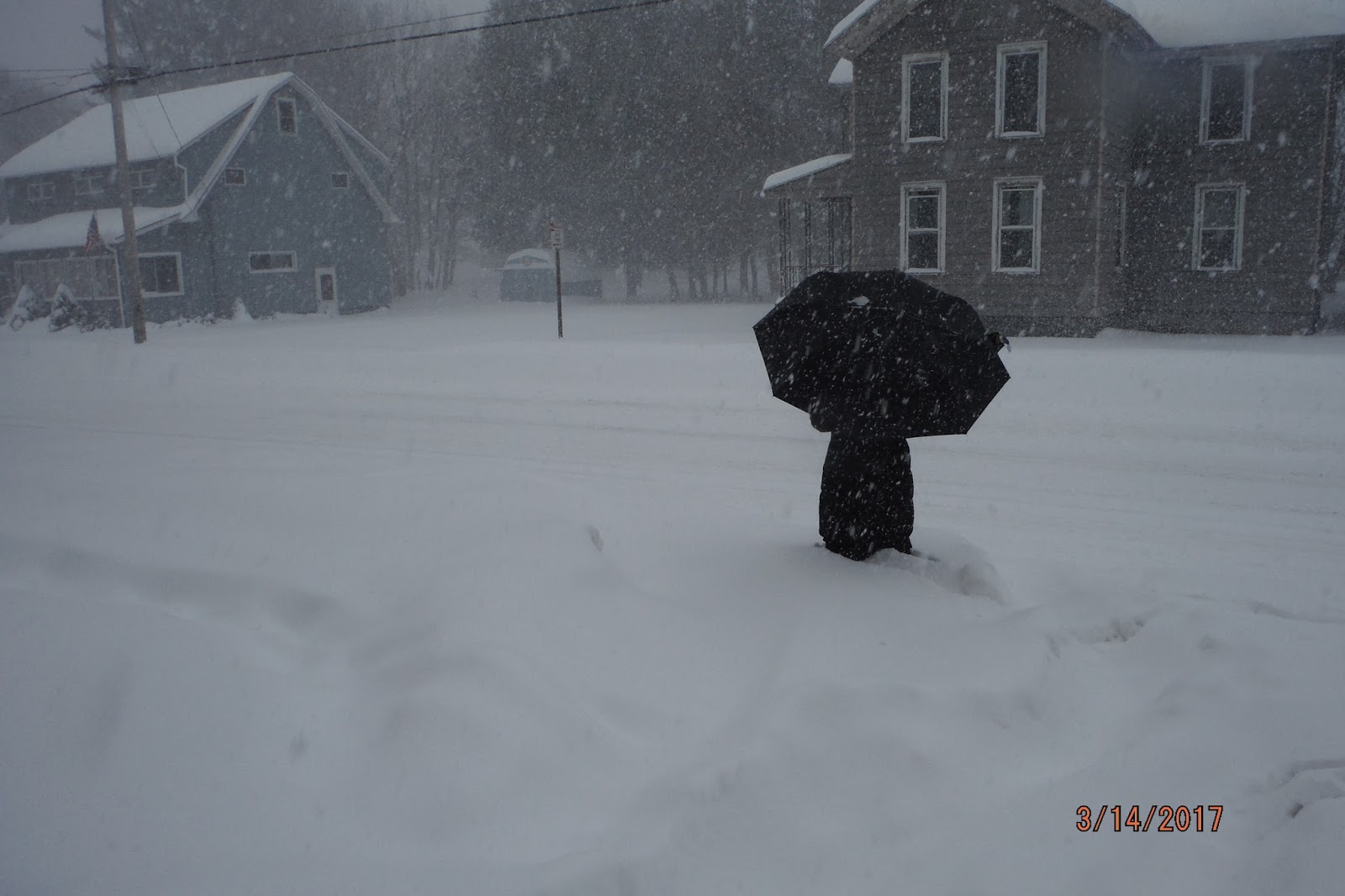 Katelyn Elgaaen in Utica New York March 20, 2017 Historic Storm hits Utica 4 feet of snow!