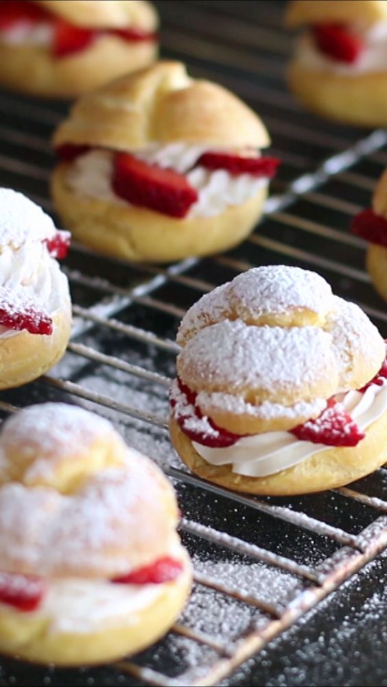 Strawberry Cream Puffs Cookies Blog