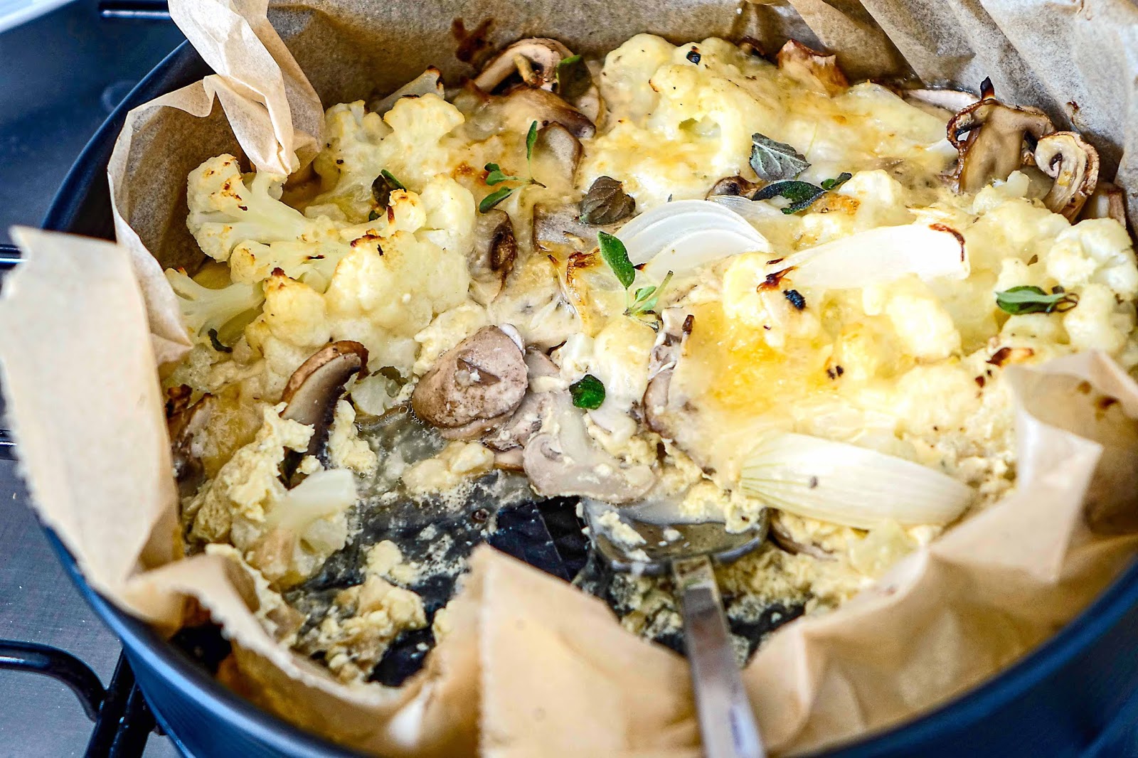stuttgartcooking: Gebackener Blumenkohl-Champignon-Auflauf