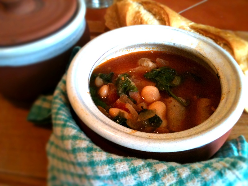 The Vegetarian and Me(at) Spanish Butter Bean Stew with Spanish or