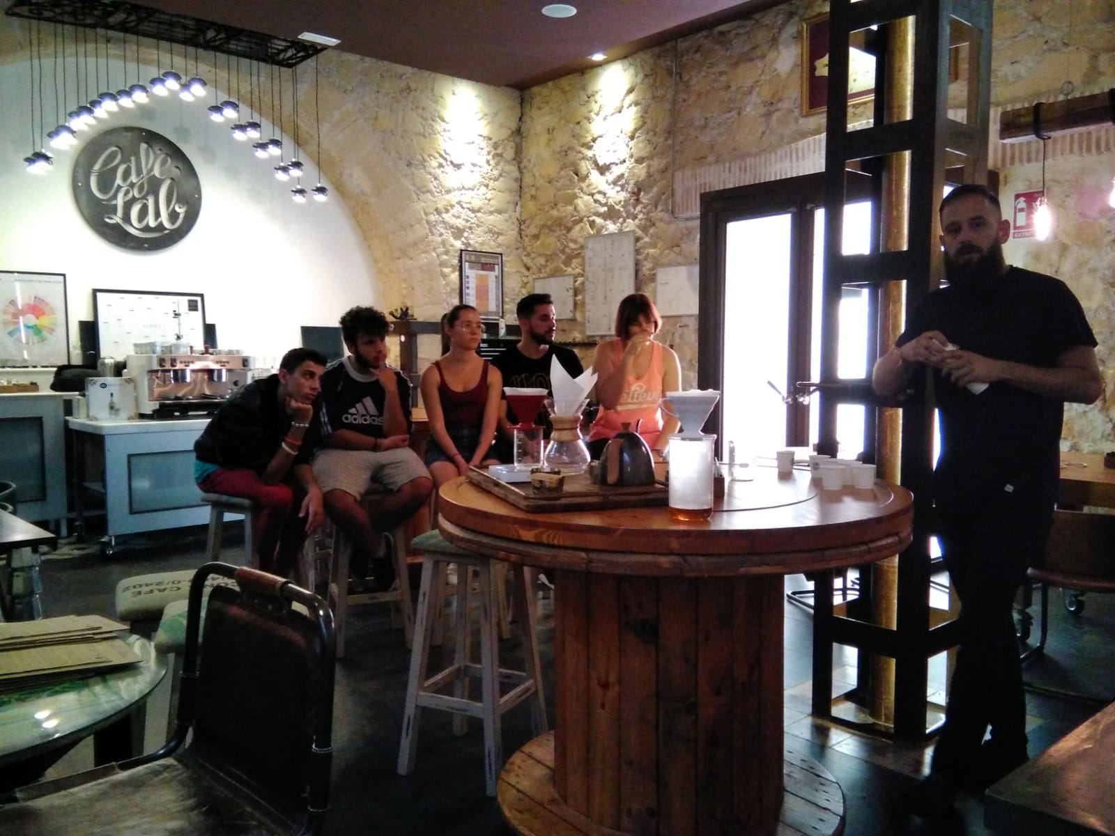 De visita por café lab