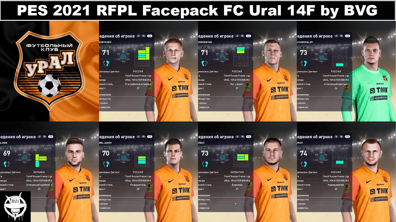 PES 2021 RFPL Facepack FC Ural 14F By BVG ~ PESNewupdate.Com.
