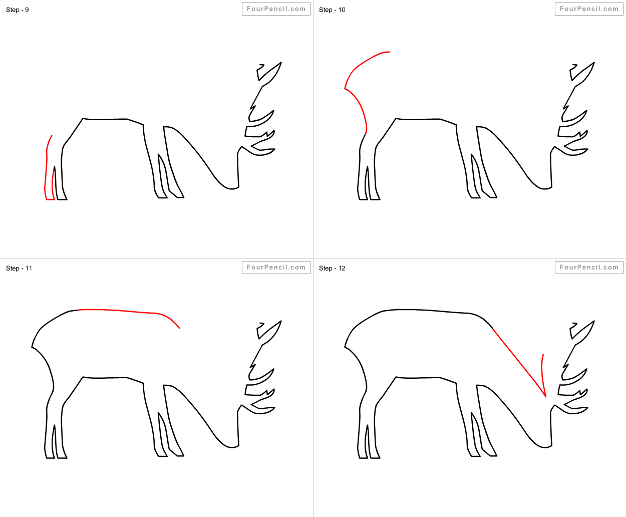 Fpencil: How to draw Deer for kids step by step