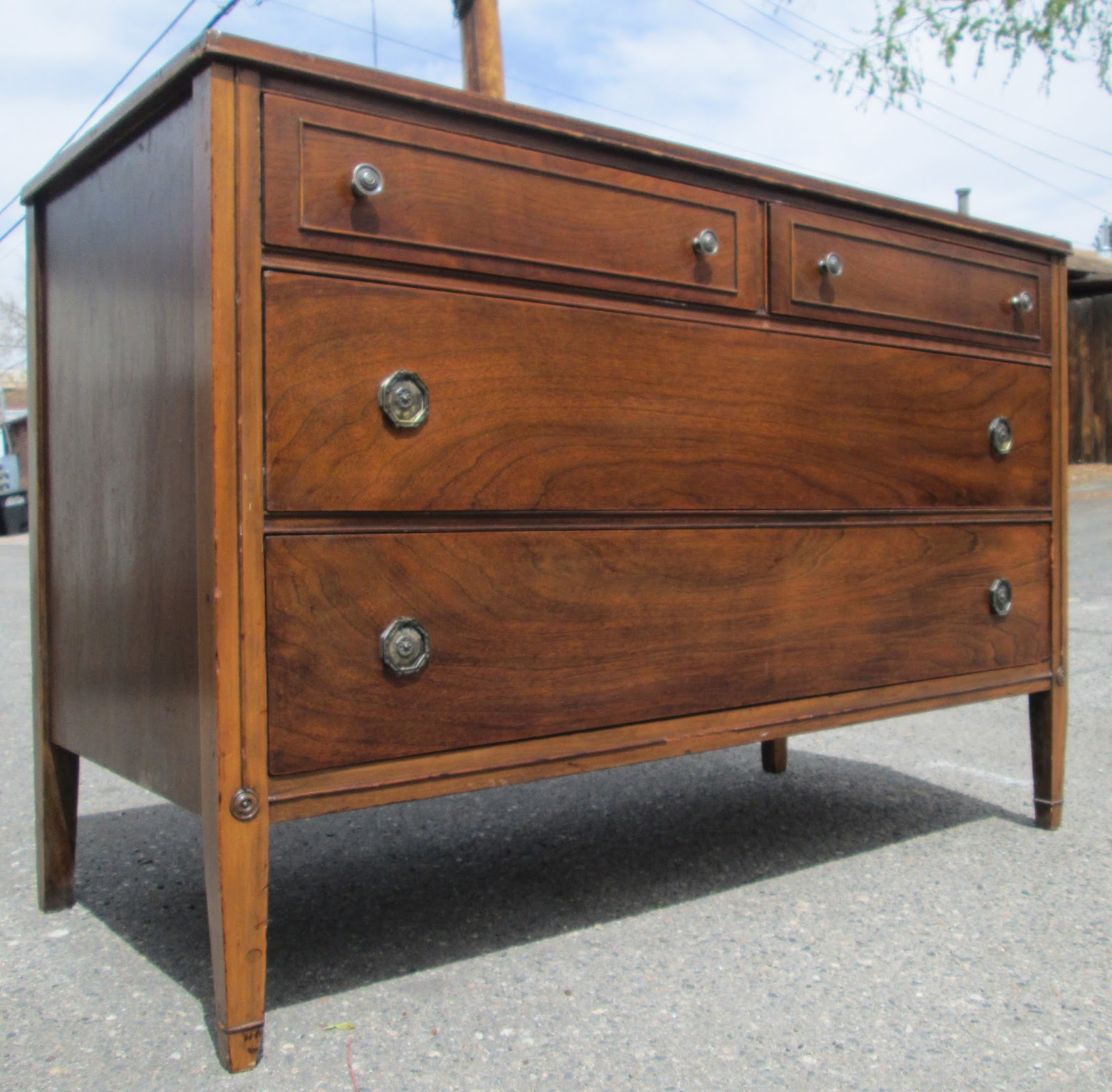 BoHO Chic Antique Walnut Dresser / Buffet / Sideboard Large Drawers SOLD