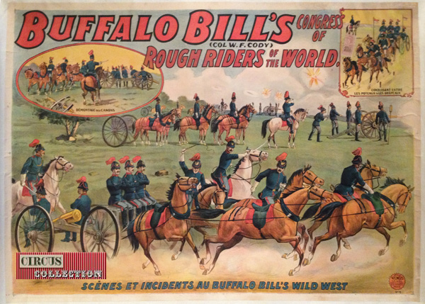 Colonel W.F. Cody congres of rough rider if the world. Scene et incidents au Buffalo Bill's Wild West