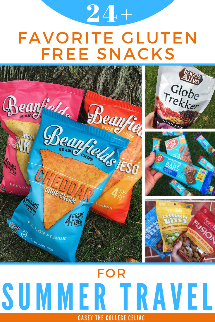 A Celiac's Favorite Gluten Free Sweet and Salty Snacks for Summer Travel