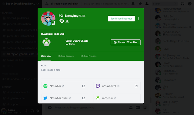 Discord Xbox Live integration connection Call of Duty Ghosts status