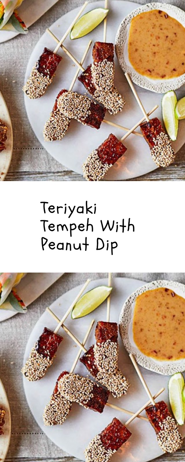 Teriyaki Tempeh With Peanut Dip christmas desert Home Delicious Recipe