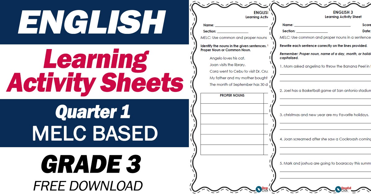 Grade 3 Worksheets Learning Activity Sheets Free Download Deped Vrogue
