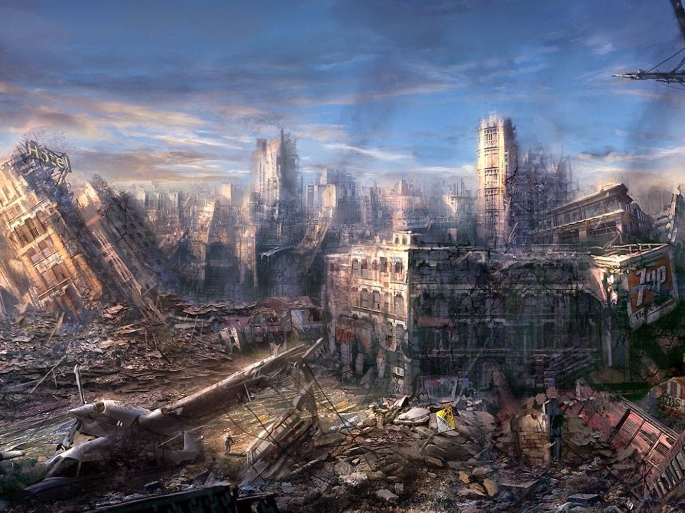 Мир после разрушения 122. Метро 2033 Москва Сити. Разрушенный город. После ядерной войны. Постапокалипсис город.