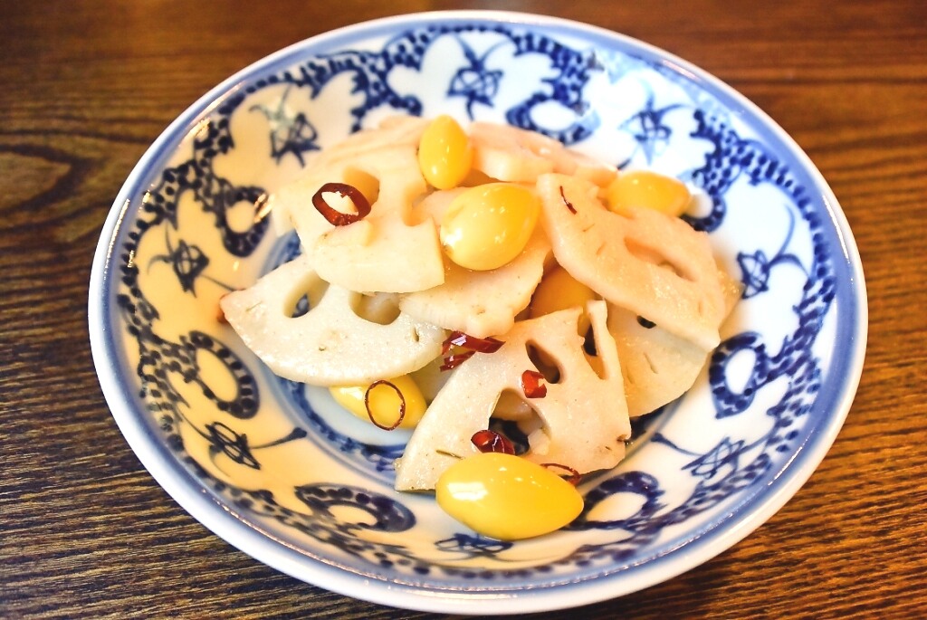 Recipes for Tom Renkon to ginnan no shiokoji kinpira / spicy lotus root and gingko nut saute