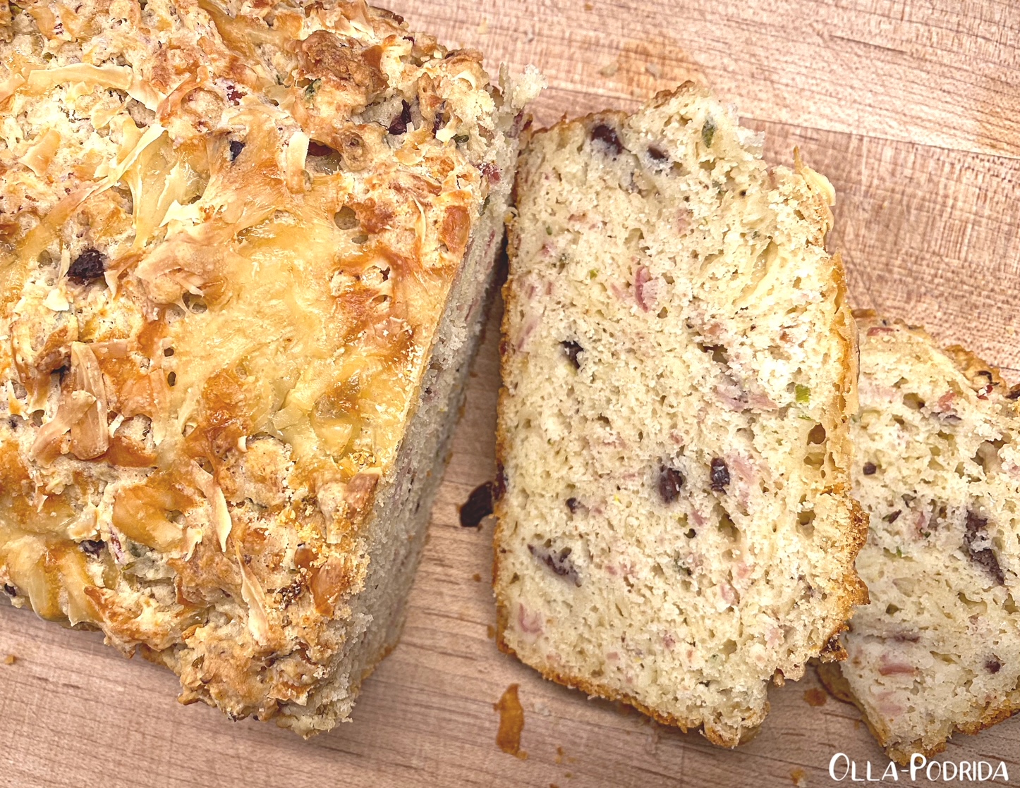 OllaPodrida Savory Gruyère Bread with Ham (and a host of other things)