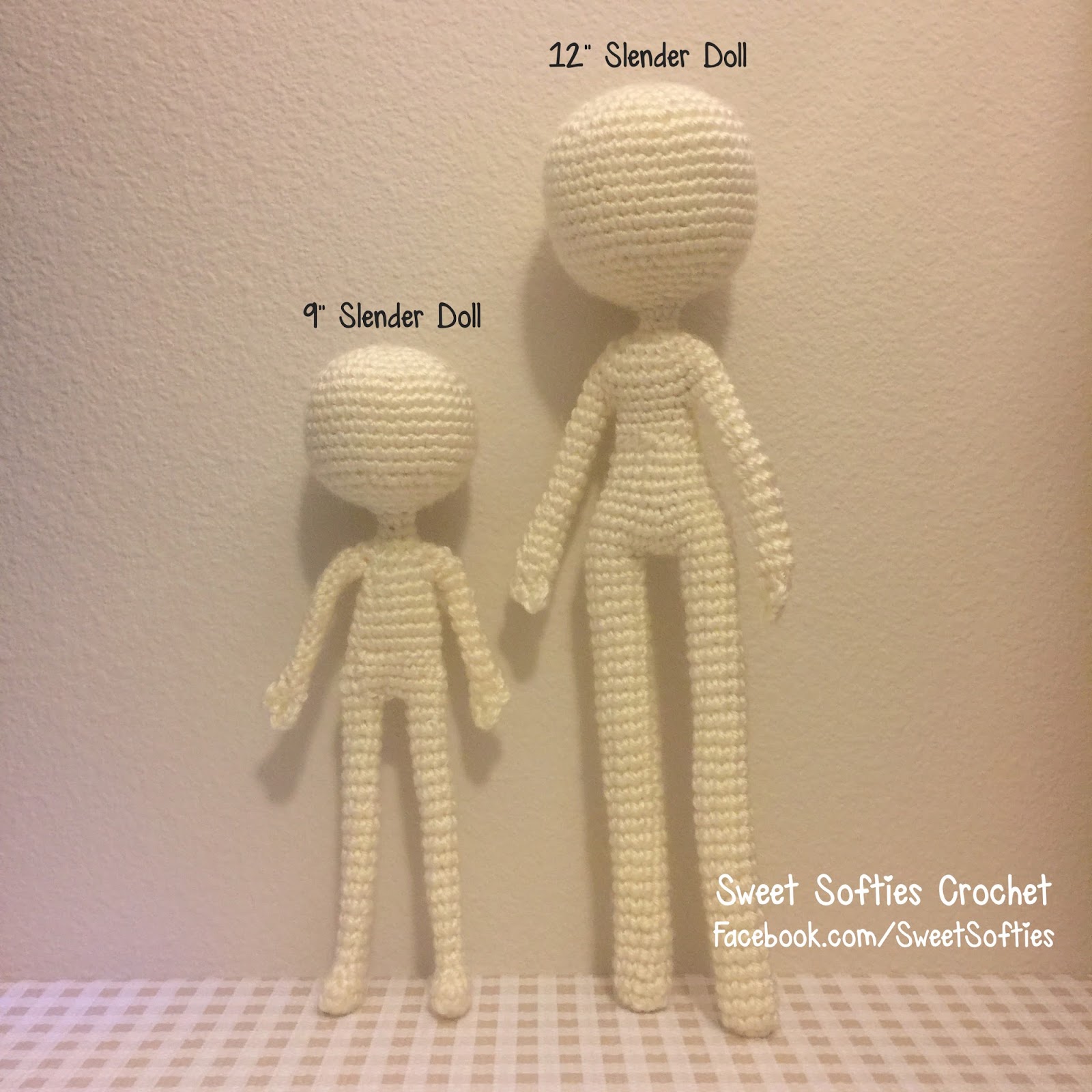 9" Slender Doll Base Sweet Softies Amigurumi and Crochet