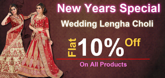 Indian wedding wear New Year 2016 designer collection Lehenga choli sarees kuirtis online shopping with discount sale at pavitraa.in