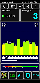 Screenshot von GPS Test
