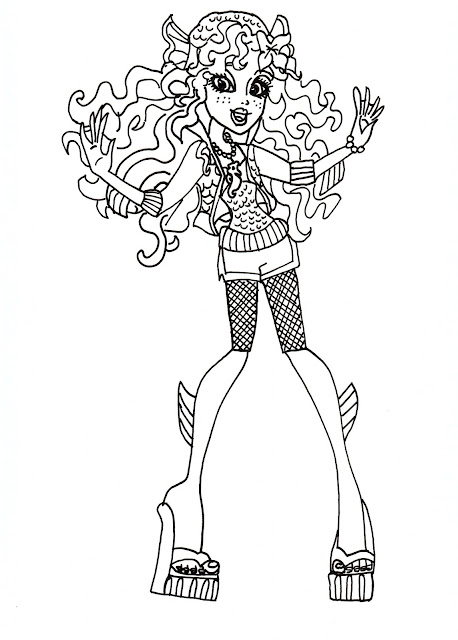 All About Monster High Dolls: Lagoona Blue Free Printable Coloring Pages