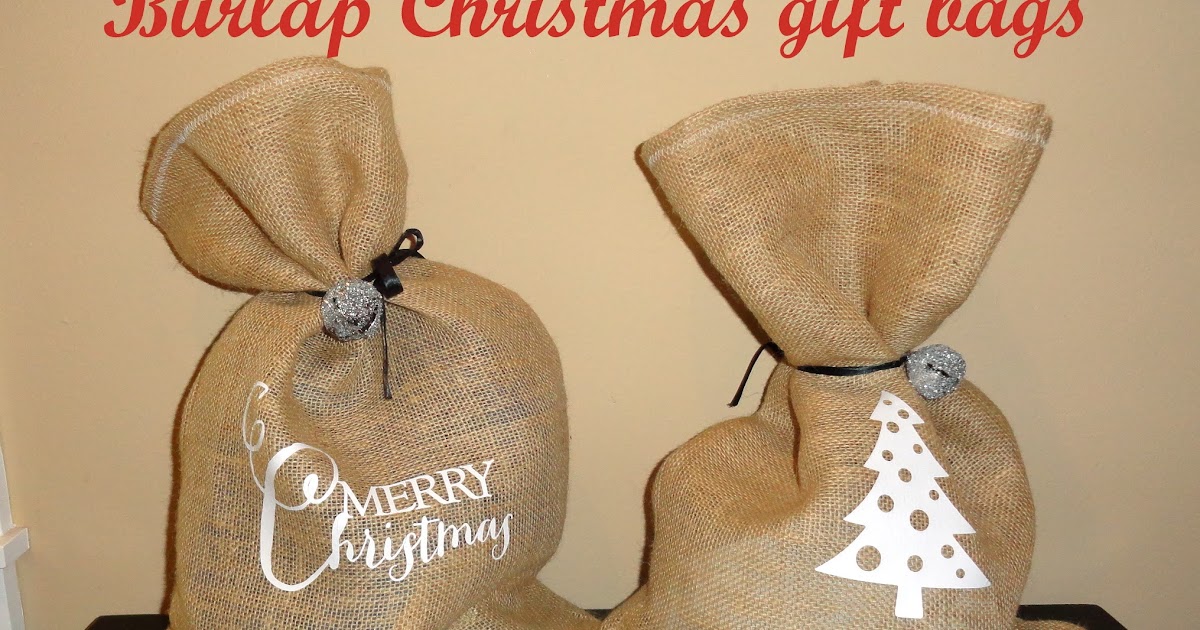 Burlap Christmas gift bags Rachel Teodoro