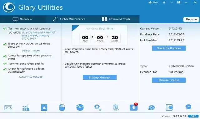 تنزيل افضل برنامج لتسريع وصيانة الكمبيوتر Glary Utilities Pro 5.152.0.178 تنزيل افضل برنامج لتسريع وصيانة الكمبيوتر Glary Utilities Pro 5.152.0.178