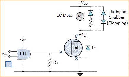 Transistor MOSFET sebagai Sakelar - Belajar Elektronika