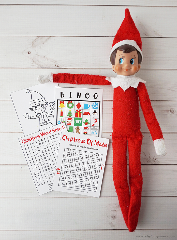 Free Printable Elf On The Shelf Miniature Activity Pages Artsy fartsy Mama