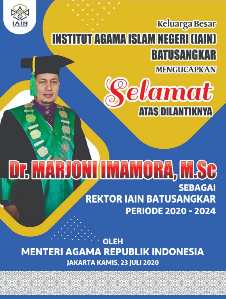 Subbag Okpp Iain Batusangkar Pelantikan Rektor Iain Batusangkar Periode 2020 2024