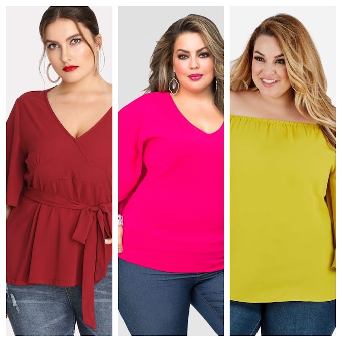 blusas con escote en la espalda para gorditas