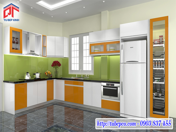 tủ bếp hiện đại, tủ bếp gia đình, tủ bếp acrylic
