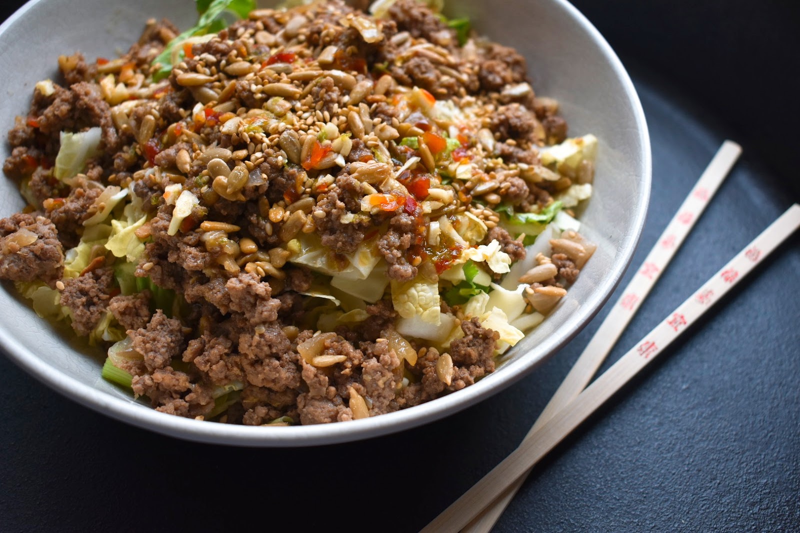 Asian Beef and Napa Cabbage Slaw Salad | Chef Jen