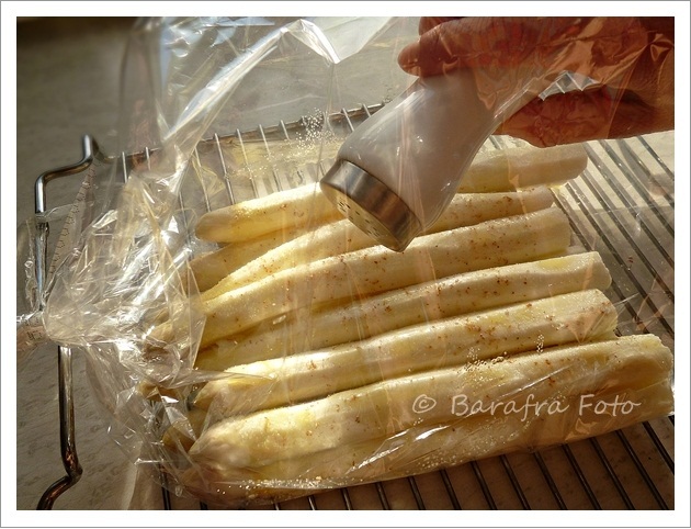 Barafras Kochloffel Spargel Im Bratschlauch Oder Ich Steh Nicht Auf Dem Schlauch Sondern Auf Den Schlauch