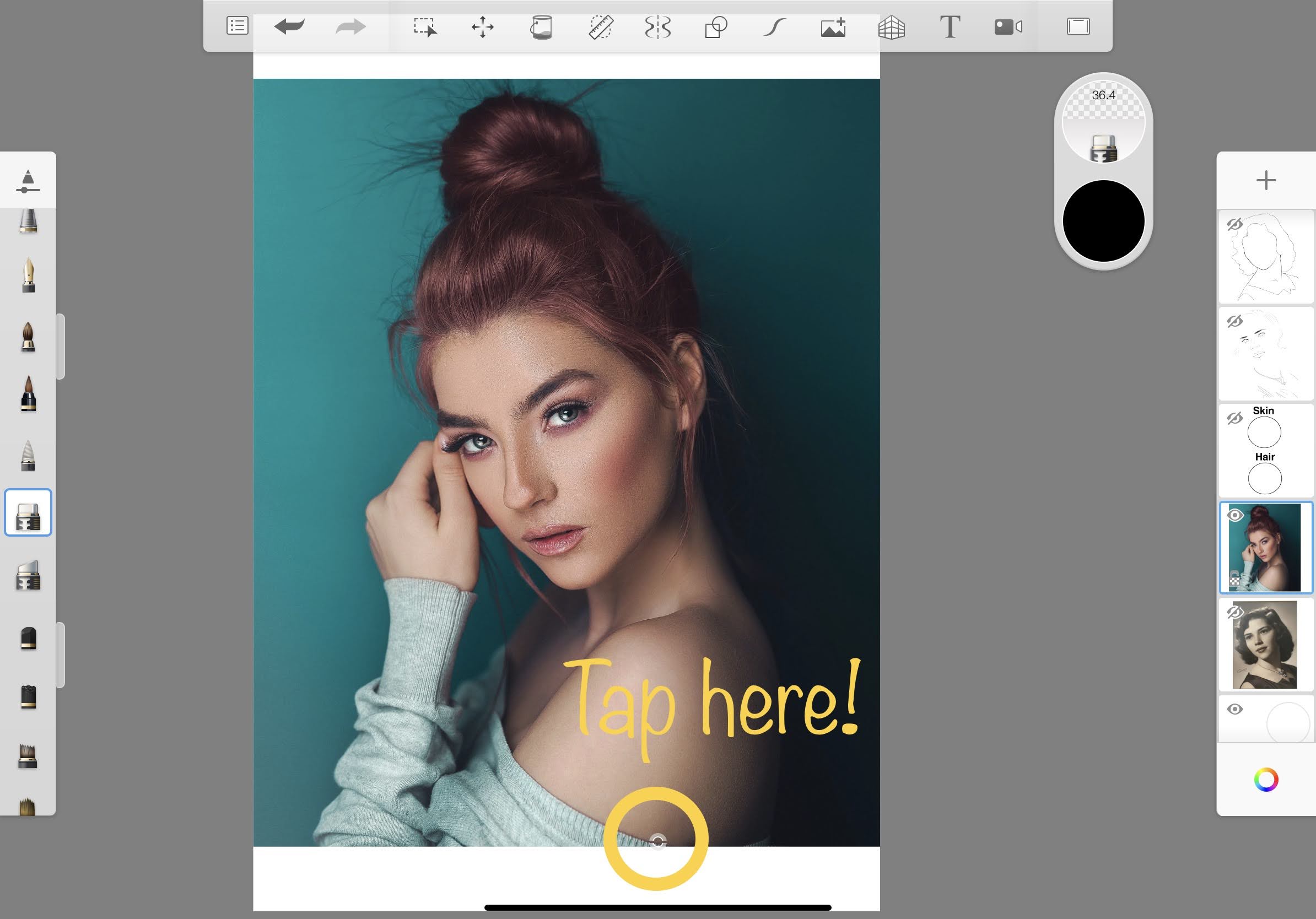 How to Draw Hair in Autodesk SketchBook App