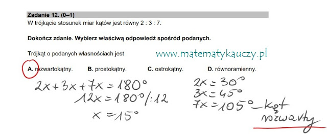 Próbny egzamin ósmoklasisty – Matematyka – Marzec 2021 – Arkusz + Odpowiedzi