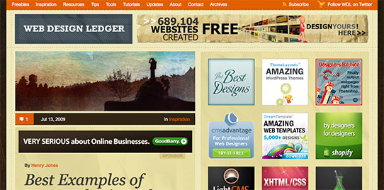 Web Design Ledger website