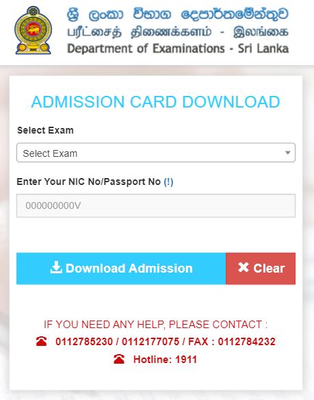 Download Admission Card for Diploma, HND Teaching Exam 2021 (English, Information Technology, Home Science, Music, Dancing, Arts)