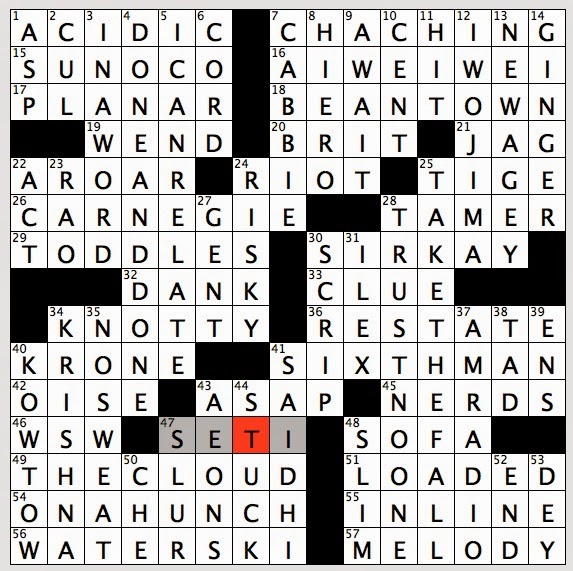 Sunday, May 25, 2008 NYT crossword by Elizabeth C. Gorski