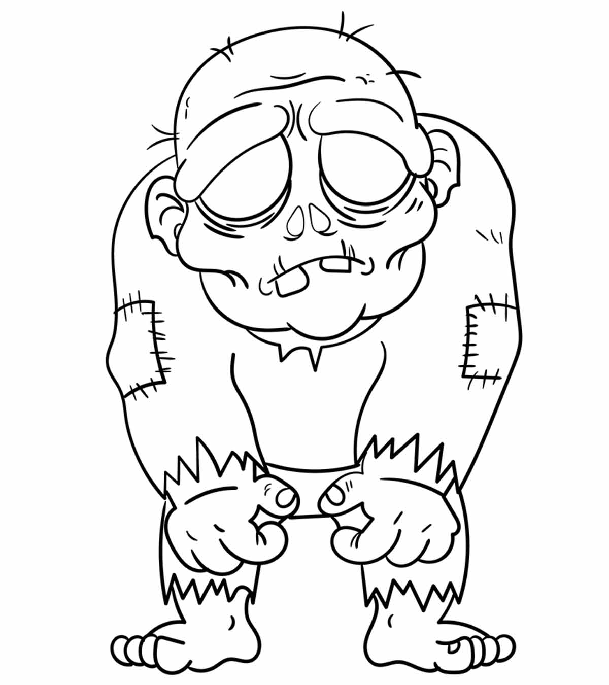 Zombies Coloring Pages | Rainbow Coloring