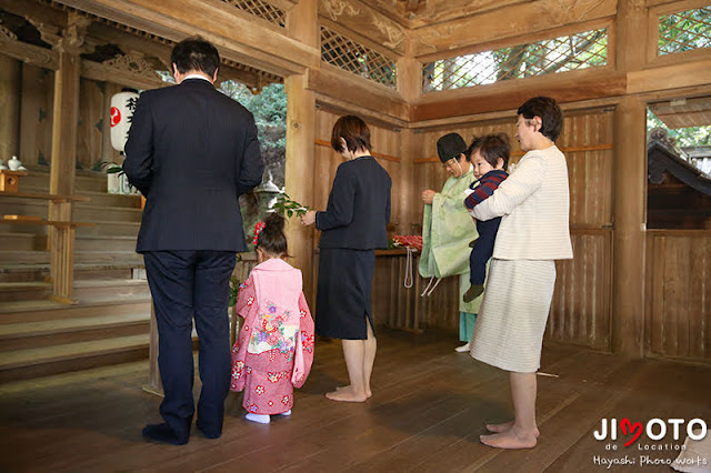 和歌山県由良町の衣奈八幡神社での七五三出張撮影