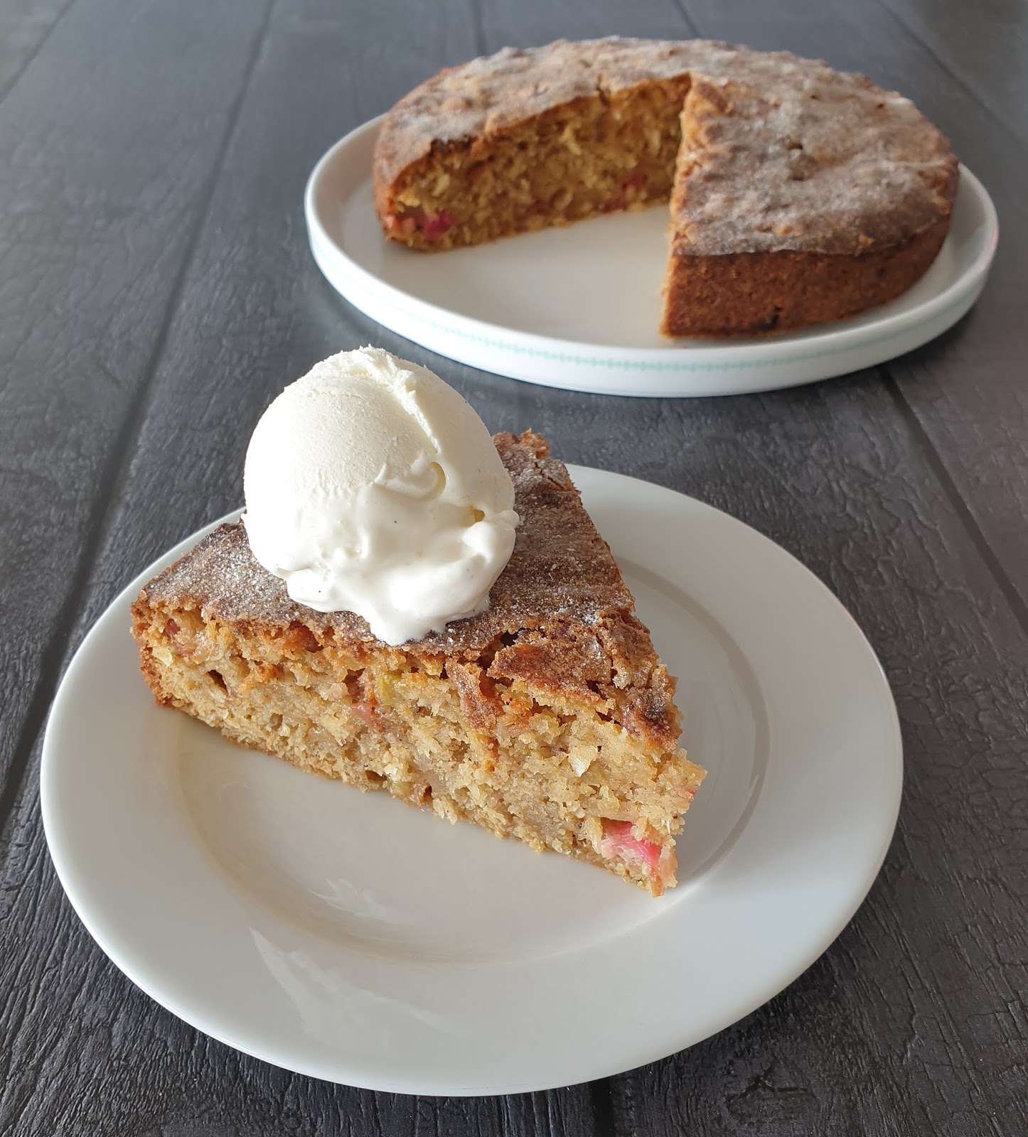 Klidmoster.dk Rabarberkage med kokos...