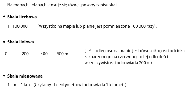 Skala I Plan Diagramy Klasa 4 KLASA 4: Temat: Skala, mapa i plan.