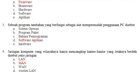 Soal Beserta Jawaban Kelas 12 Administrasi Sistem Jaringan
